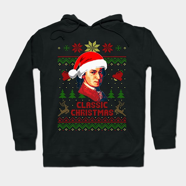 Mozart Classic Christmas Hoodie by Nerd_art